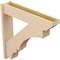 Ekena Millwork 7 1/2-in W x 36-in D x 36-in H Balboa Slat Rough Cedar Woodgrain TimberThane Outlooker, Primed Tan OUTUR075X36X36BOA24RCPR - alternate 4